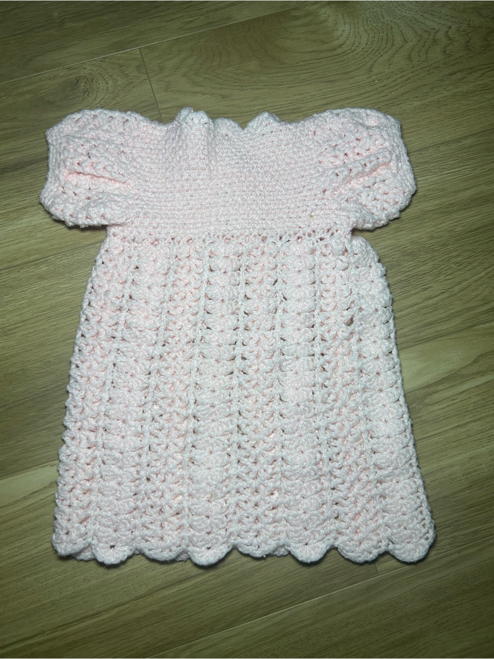 Handmade Pink Crochet Baby Dress